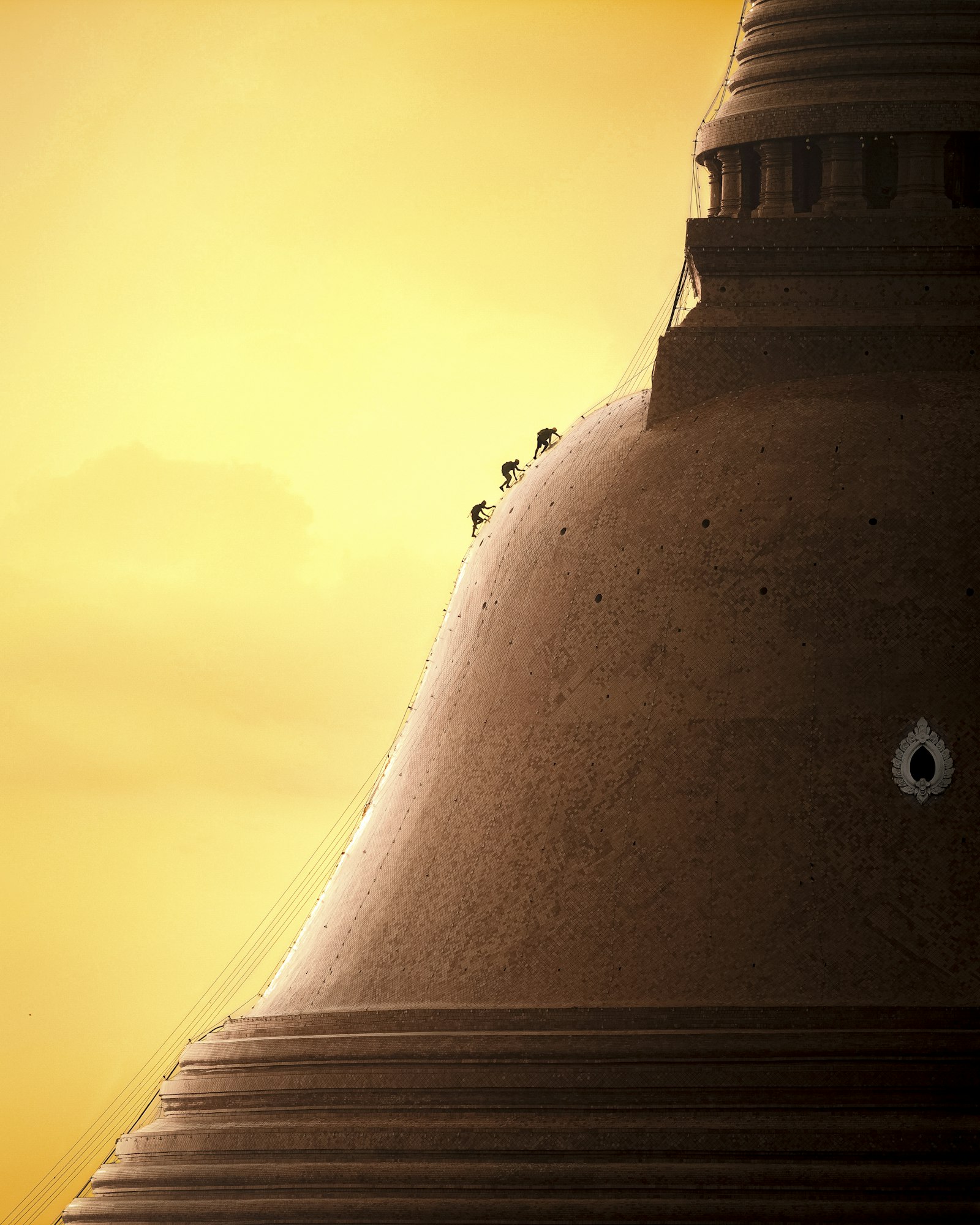 Golden stupa against the sky