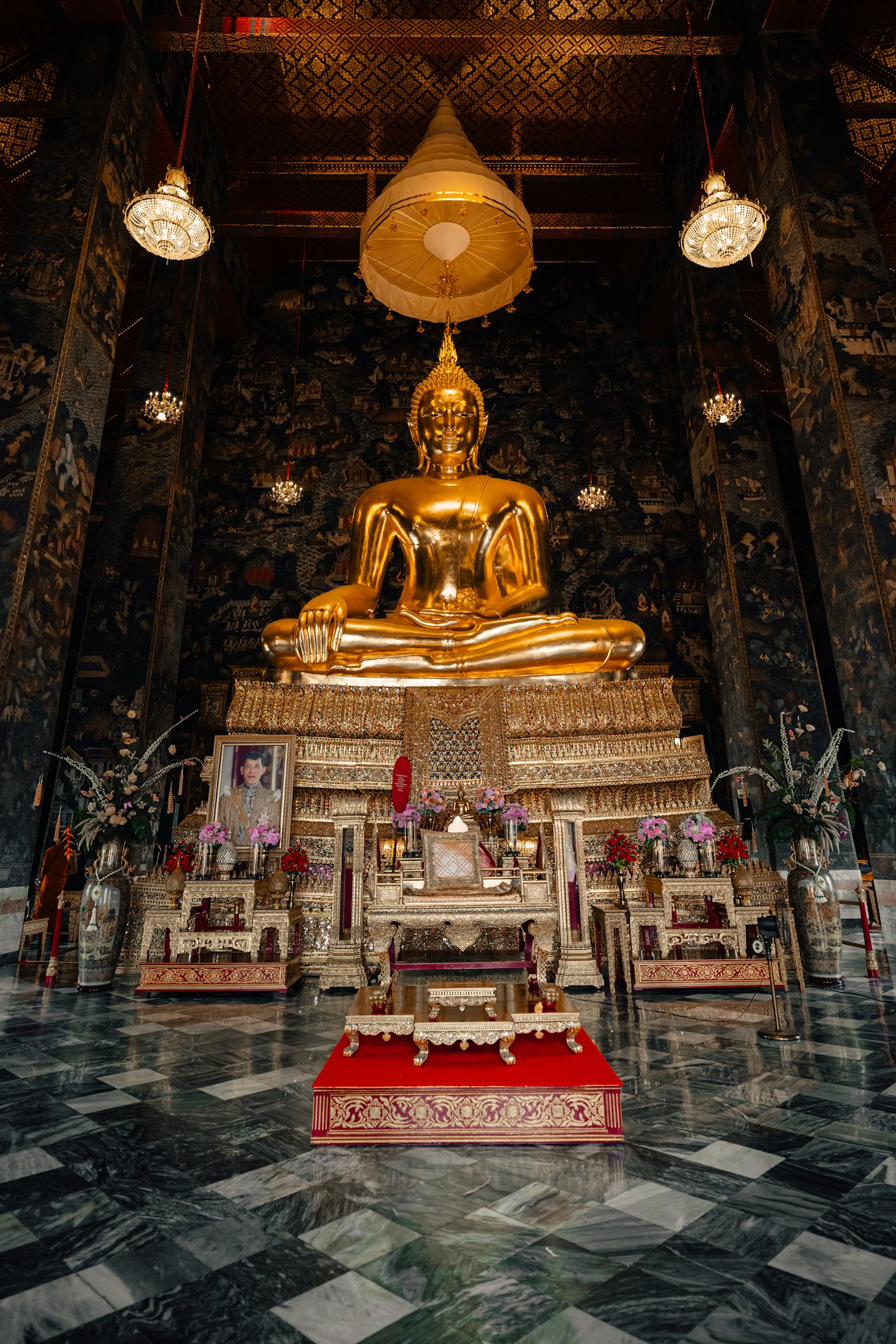 Golden Buddha statue in a temple